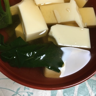 豆腐とほうれん草のお吸い物(*^^*)☆